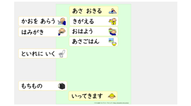 特別支援 自立活動 朝のしたくをたしかめよう