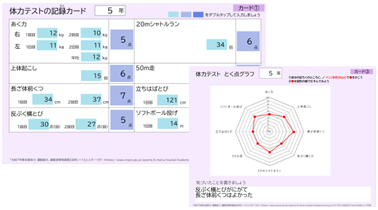 小3-6 体育 体力テストの記録