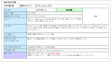 中2 社会地理 日本の諸地域：東北「祭りから見る地域の特色」