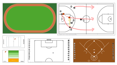 中1-中3 素材 体育 コート図