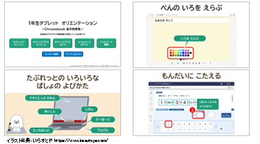 小1 情報活用能力 タブレットオリエンテーション Chromebook