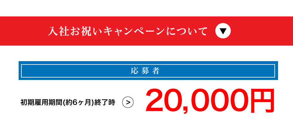 入社お祝いキャンペーンについて