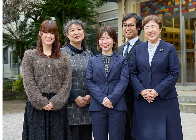 東京都大田区立池雪小学校、雪谷小学校、雪谷中学校 平尾早織先生、早野里香先生、中西祐貴先生、柳 歓子校長先生、小林祐美先生