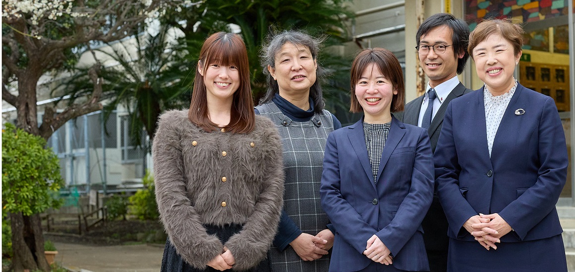 東京都大田区立池雪小学校、雪谷小学校、雪谷中学校 平尾早織先生、早野里香先生、中西祐貴先生、柳 歓子校長先生、小林祐美先生