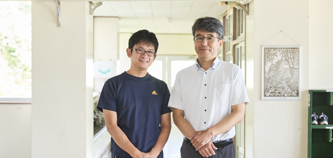 岐阜県郡上市立和良小学校 河合校長先生,庄村先生