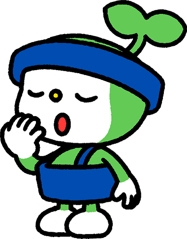 あくびしているたねはち